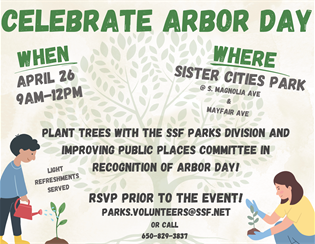 Cartoon images of people planting trees