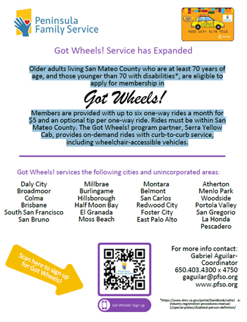 Flyer for Got-Wheels program