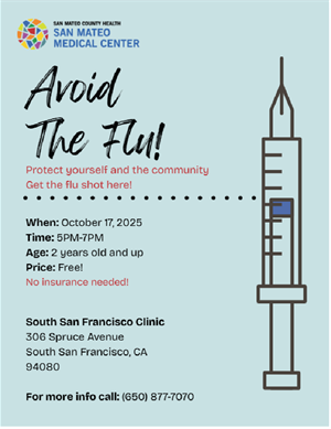 San Mateo Medical Center flu shot