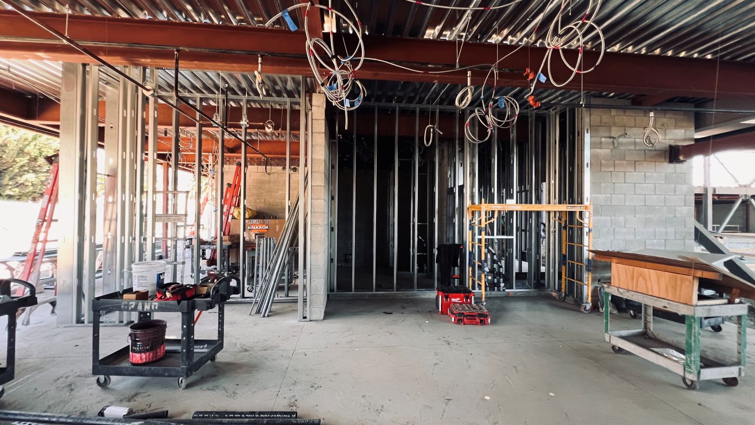 indoor pool framing