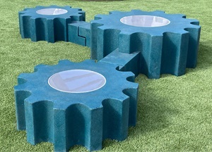 bench shaped like gears