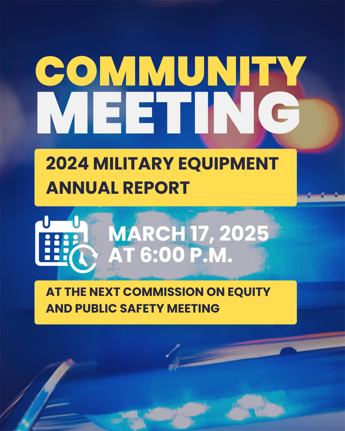 PD Community Meeting